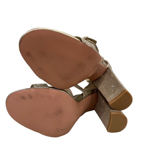 Women’s Gold Shimmer Heels - Picture 9 of 9
